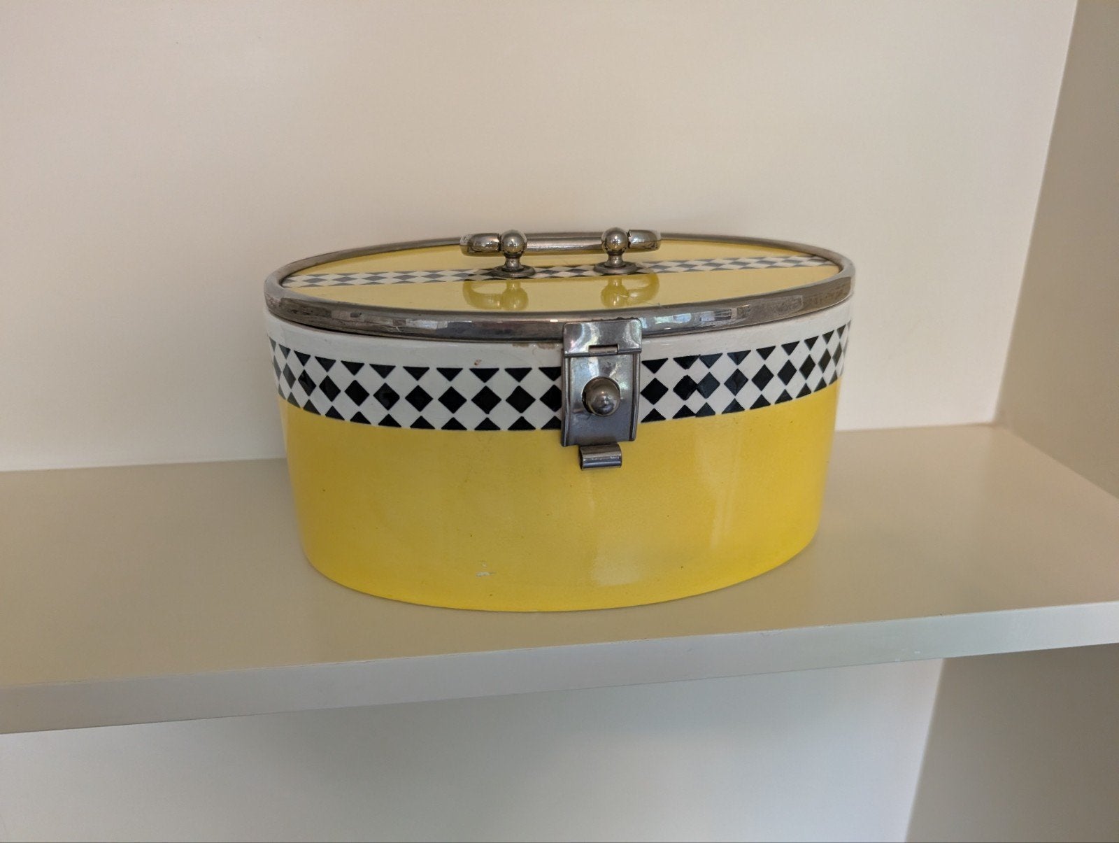 Brocante koektrommel., Ophalen of Verzenden, Zilver, Dame