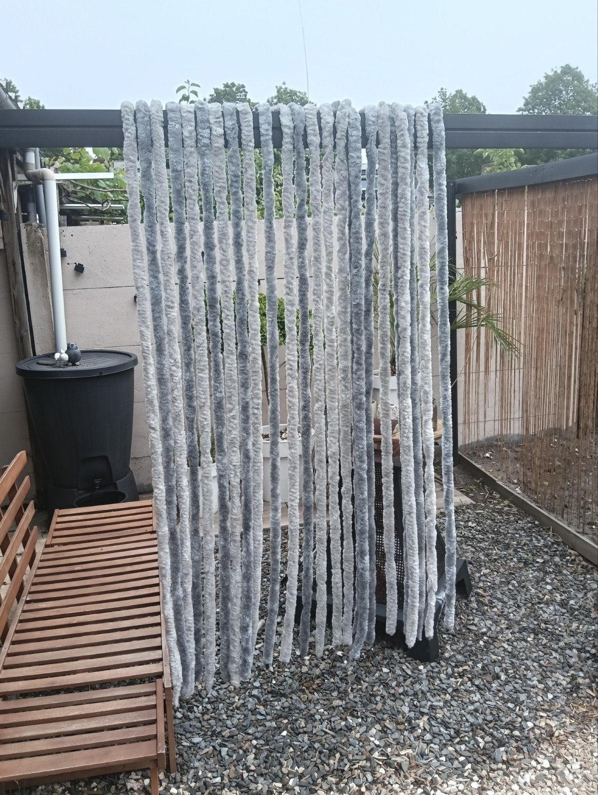 Vliegengordijn grijs/wit, Gebruikt, 200 cm of meer, Grijs, 50 tot 100 cm