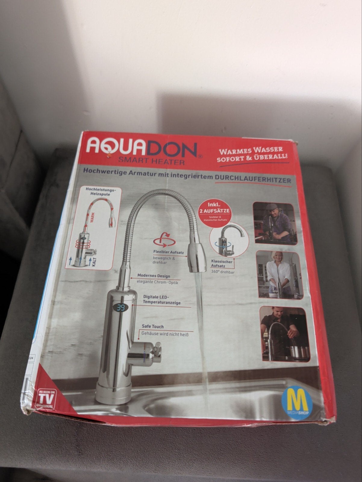 Aquadon Smart Heater Kraan met Doorstroomverwarmer, Ophalen, Overige typen, Metaal, Overige merken