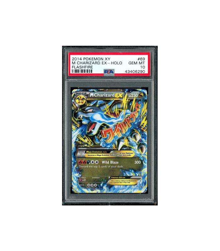 Pokemon M Charizard EX XY Flashfire 2014 Holo #69 PSA 10, Ophalen of Verzenden, Zo goed als nieuw, Losse kaart, Foil