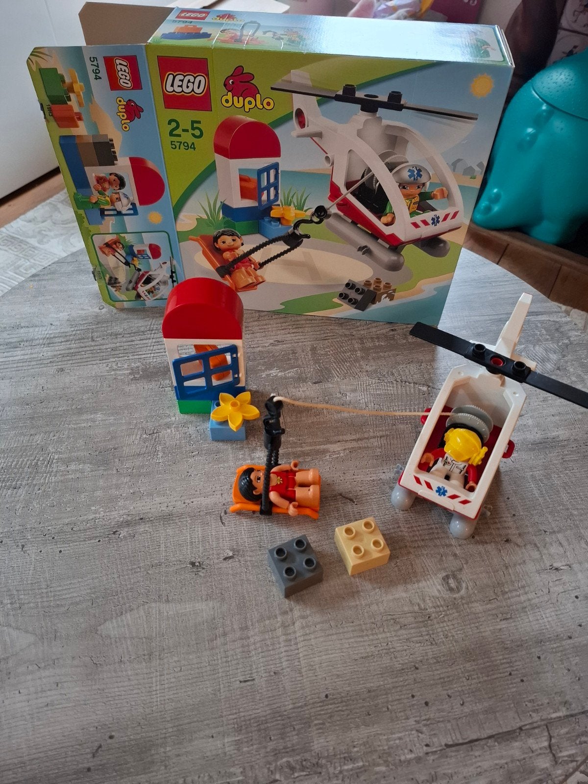 Lego Duplo Helikopter Reddingsset 5794 (piloot vervangen), Kinderen en Baby's, Overige thema's, Ophalen of Verzenden, Zo goed als nieuw