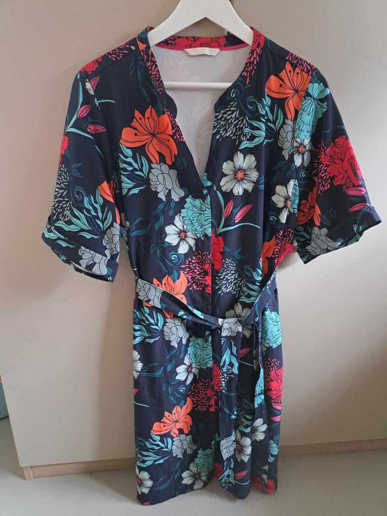Mooie kleurrijke Didi jurk van travelstof, maat 48, Maat 46/48 (XL) of groter, Didi, Ophalen of Verzenden, Zo goed als nieuw