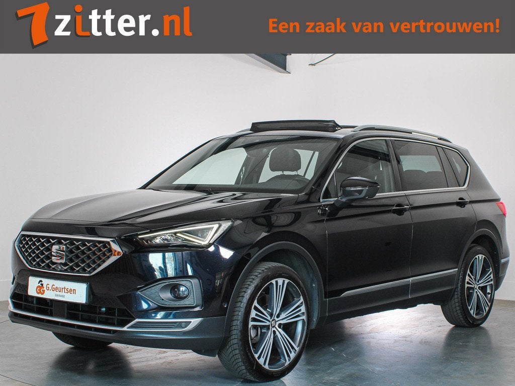 SEAT Tarraco 2.0 TSI 4DRIVE Xcellence 7-Persoons Panoramadak, Automaat, Gebruikt, 1984 cc, Zwart