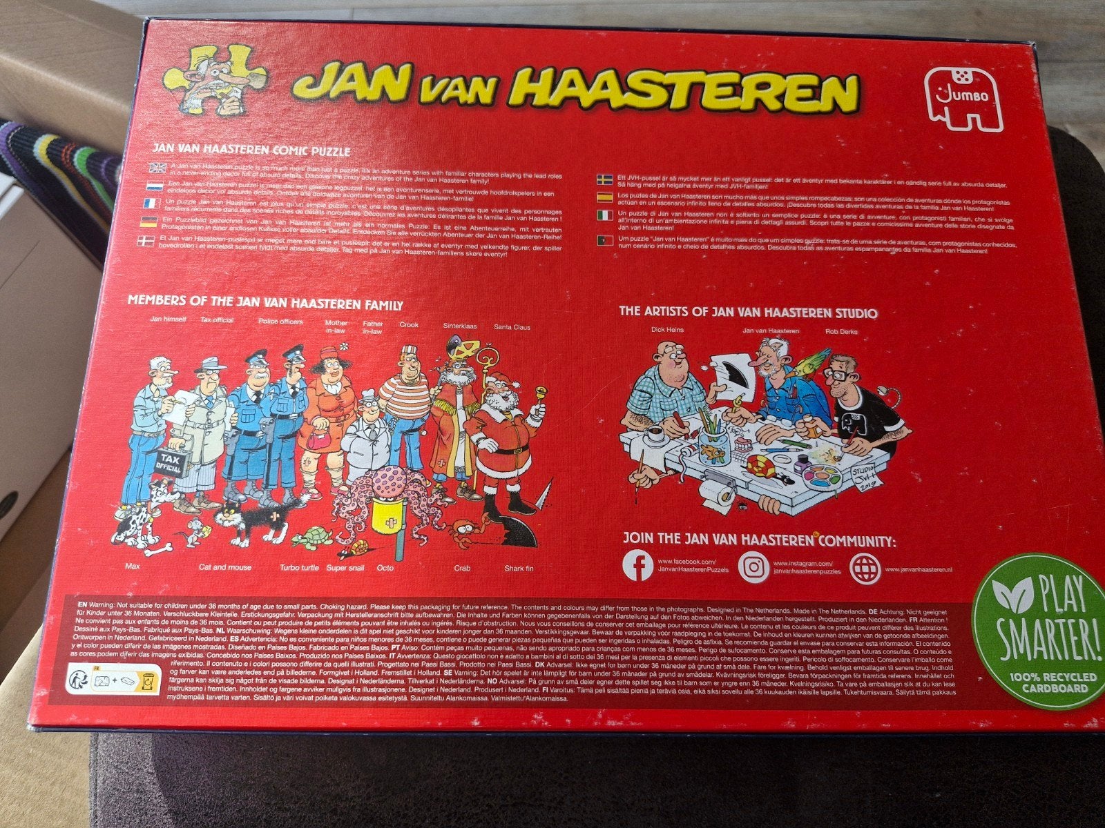 Jan van haasteren puzzel intratuin 1000 stukjes, Ophalen of Verzenden, 500 t/m 1500 stukjes, Zo goed als nieuw, Legpuzzel