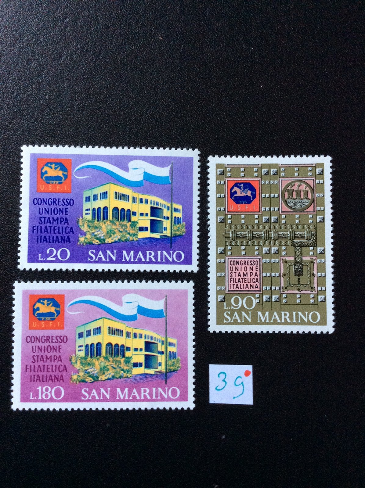 San Marino postzegels 1971 pfr Mi 977/9, Ophalen of Verzenden, Overige landen, Postfris