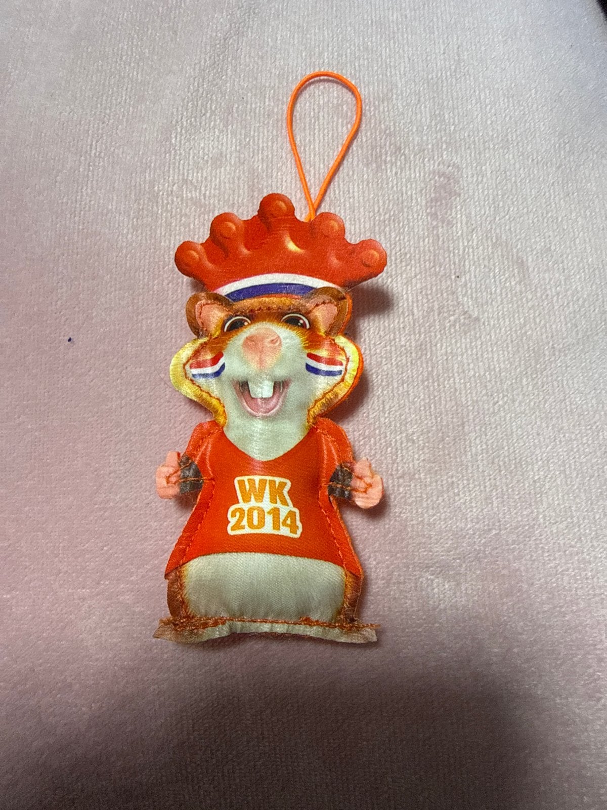 WK 2014 Hamster Beeldje - Oranje Fanitem, Verzamelen, Ophalen of Verzenden, Gebruikt, Overige sporten, Beeldje of Poppetje