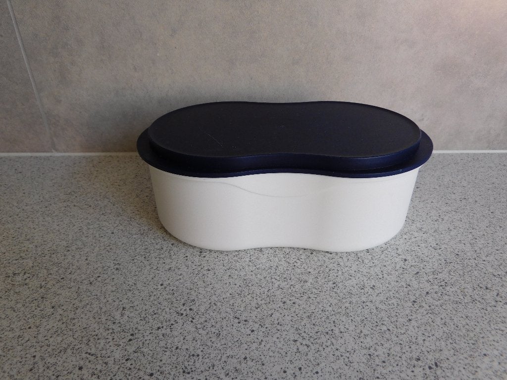Tupperware Preludio Botervloot Wit Indigo, Huis en Inrichting, Keuken | Tupperware, Ophalen of Verzenden, Zo goed als nieuw, Met deksel