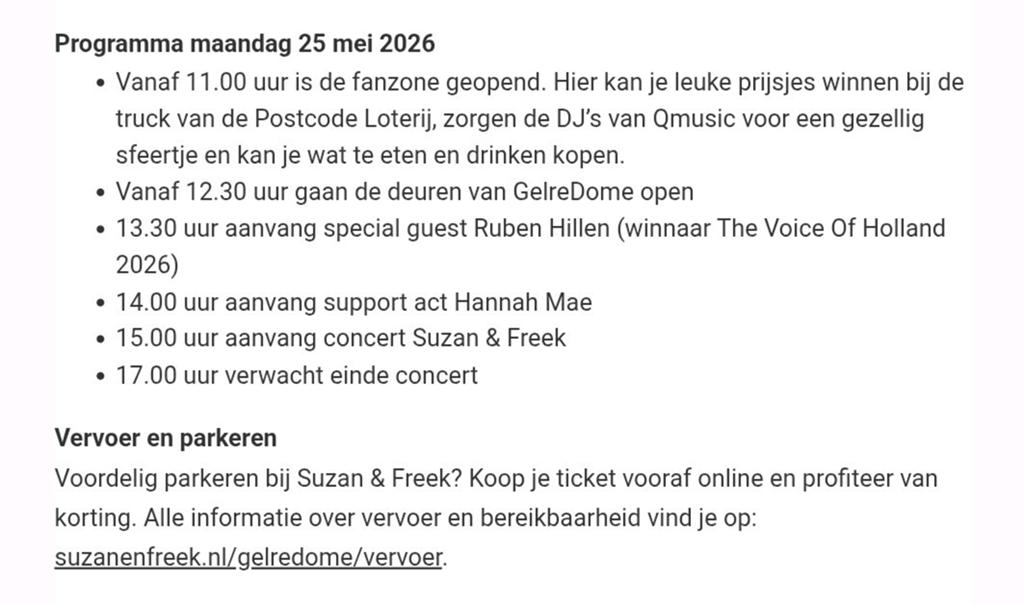 2 staan plaats tickets voor Suzan en Freek, Twee personen, Overige soorten