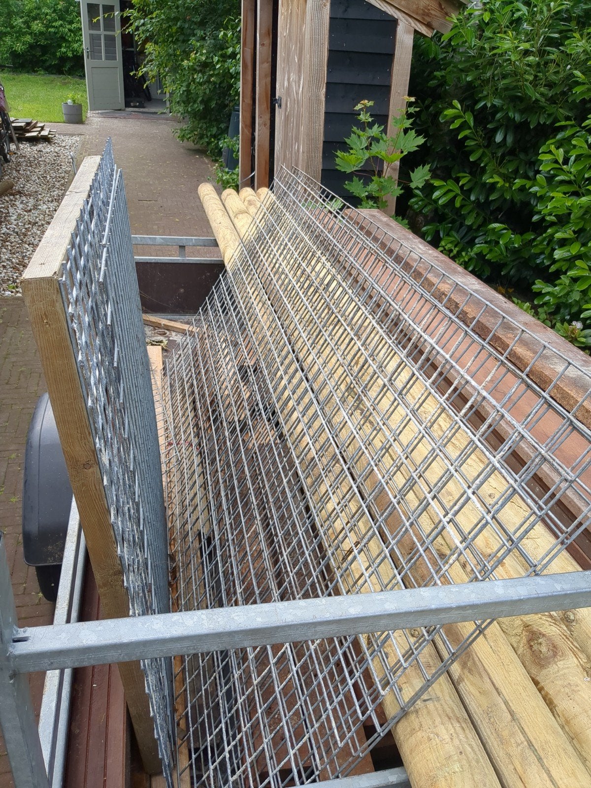 Gaasnetten gegalvaniseerd 5x5 180x90 + 90x90 + gaasdeur hok, Ophalen, Minder dan 10 meter
