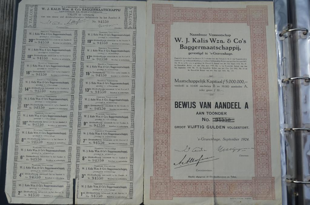 Diverse aandelen / obligaties / pandbrieven etc. (1), Ophalen of Verzenden, Voor 1920, Aandeel
