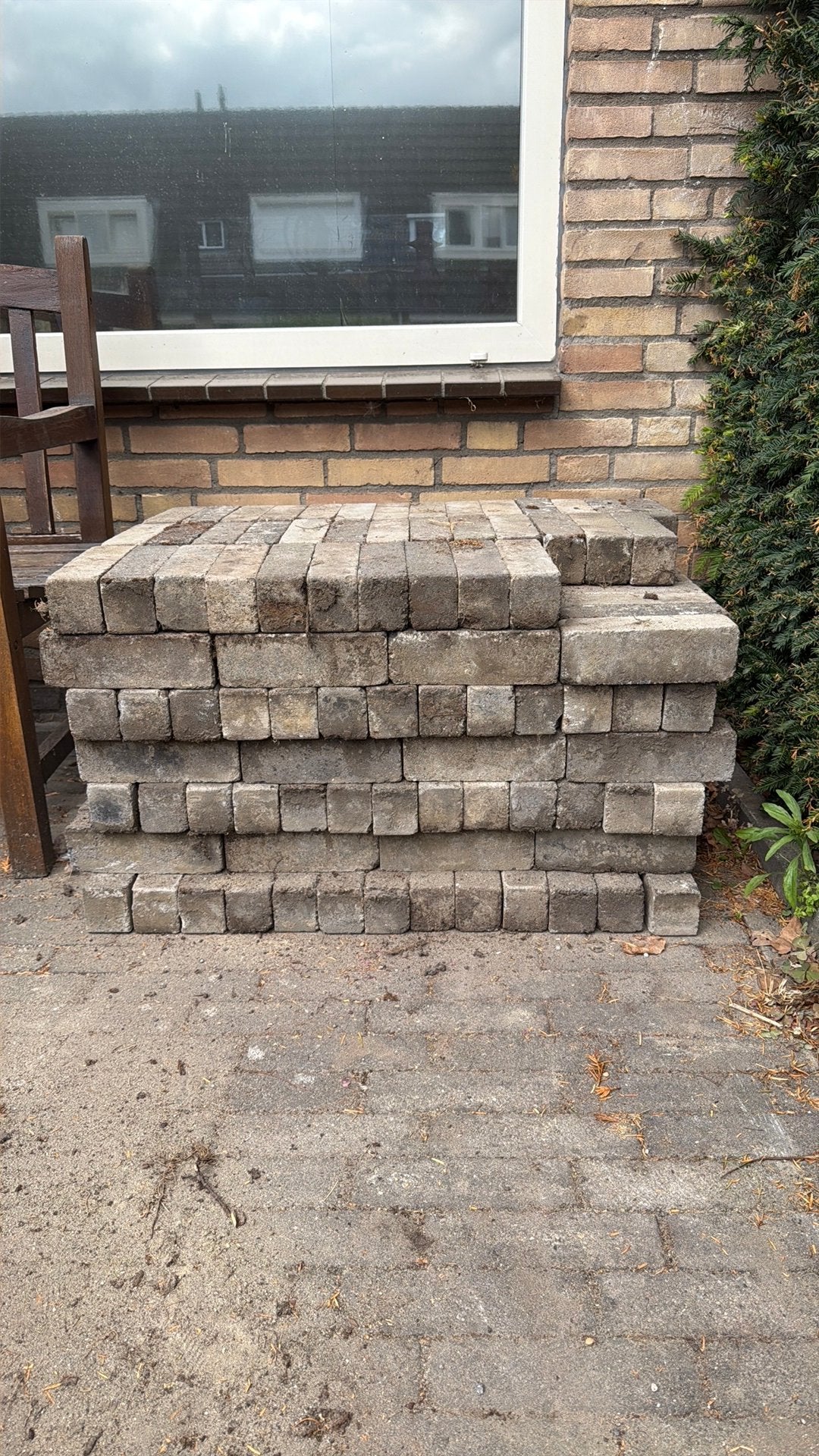 Bestratingsstenen lengte 21cm x dikte 6cm x hoogte 7 cm, Ophalen, Gebruikt, Klinkers, Minder dan 5 m²