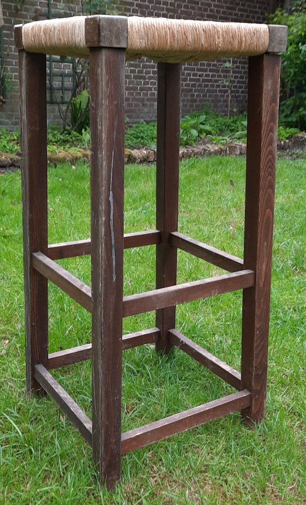 Barkruk, Gebruikt, Hout, Ophalen of Verzenden, 90 cm of meer