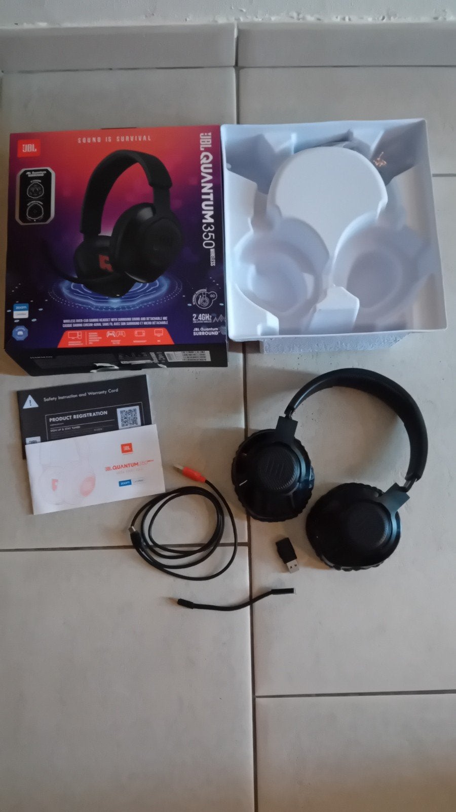 Jbl quantum 350 wireless game koptelefoon, Computers en Software, Headsets, Ophalen of Verzenden, Zo goed als nieuw