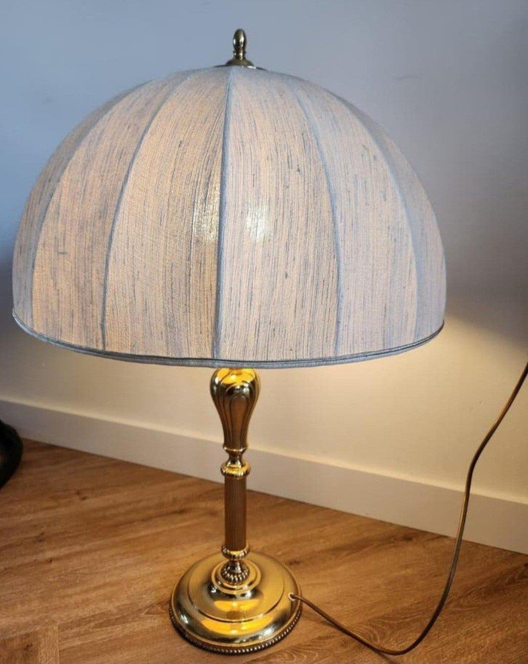 Vintage Schröder & Co mushroom lamp hollywood regency, Goud, Ophalen of Verzenden, Zo goed als nieuw, Metaal