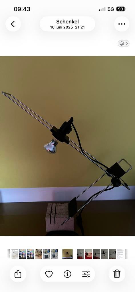 FRATELLI MANELLI DESIGN BUREAULAMP. —  1970., Ophalen of Verzenden, Zo goed als nieuw, Kunststof, Minder dan 50 cm