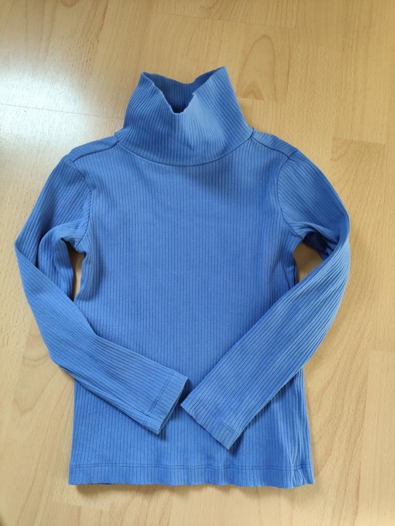 Blauwe coltrui met lange mouwen, Meisje, Trui of Vest, Ophalen of Verzenden, Zo goed als nieuw
