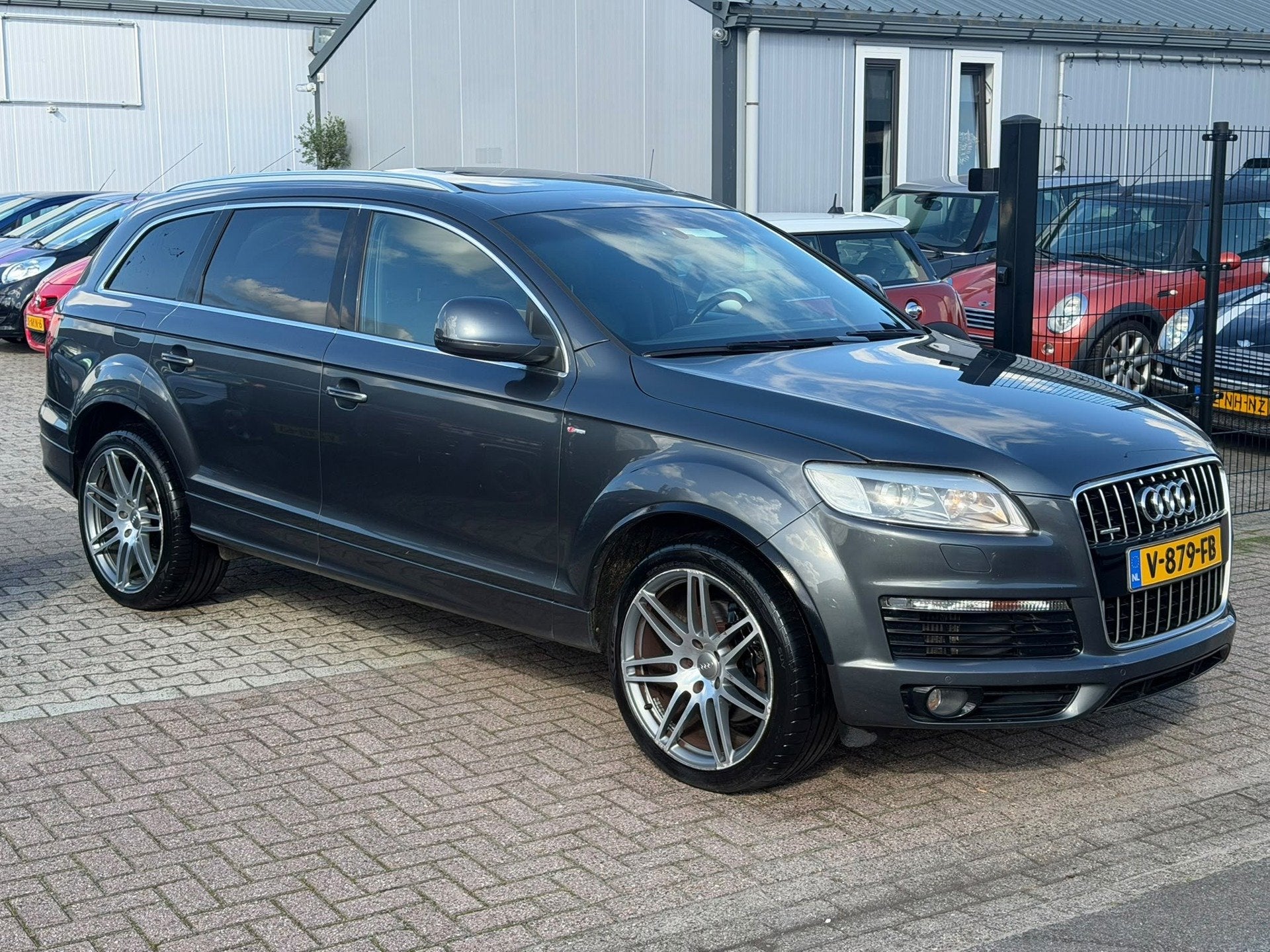 Audi Q7 4.2 TDI Quattro S-line Pano Grijs Kenteken Bedrijsau, Auto's, Overige merken, Euro 5, Gebruikt, 8 cilinders