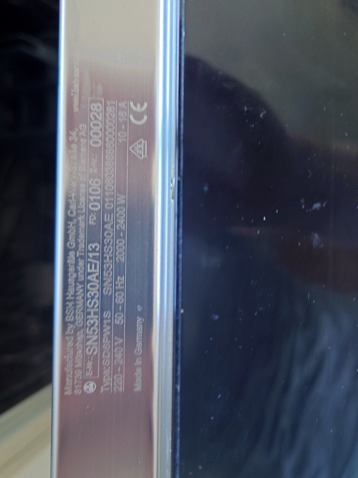 Siemens SN53HS30AE/13 Inbouw Vaatwasser, Witgoed en Apparatuur, Vaatwasmachines, Ophalen, Gebruikt, 60 cm of meer, Inbouw
