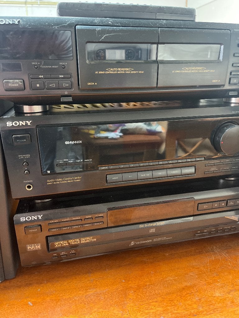 Sony Stereo Set met Cassettedeck, CD-speler en Speakers, Ophalen, Gebruikt, Cassettedeck, Losse componenten