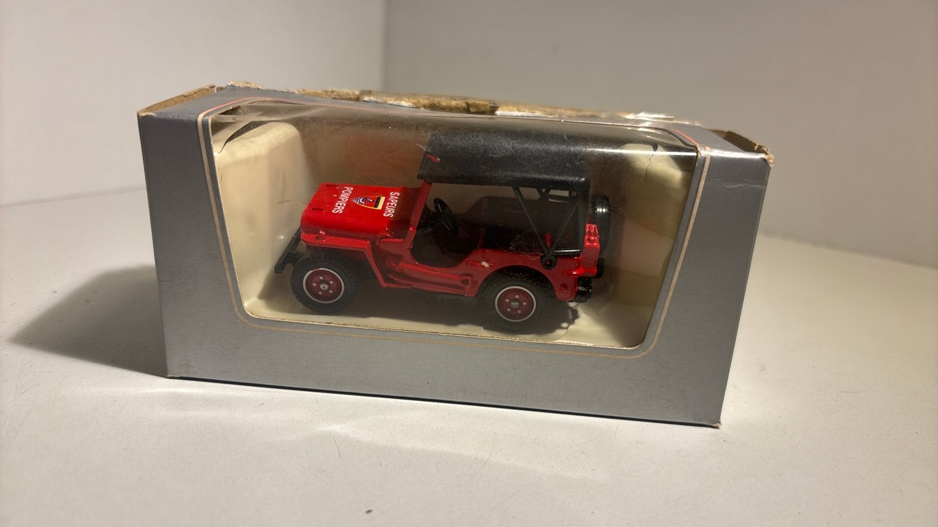 Jeep willy pompiers solido 1.43, Auto, Solido, Ophalen of Verzenden, A
