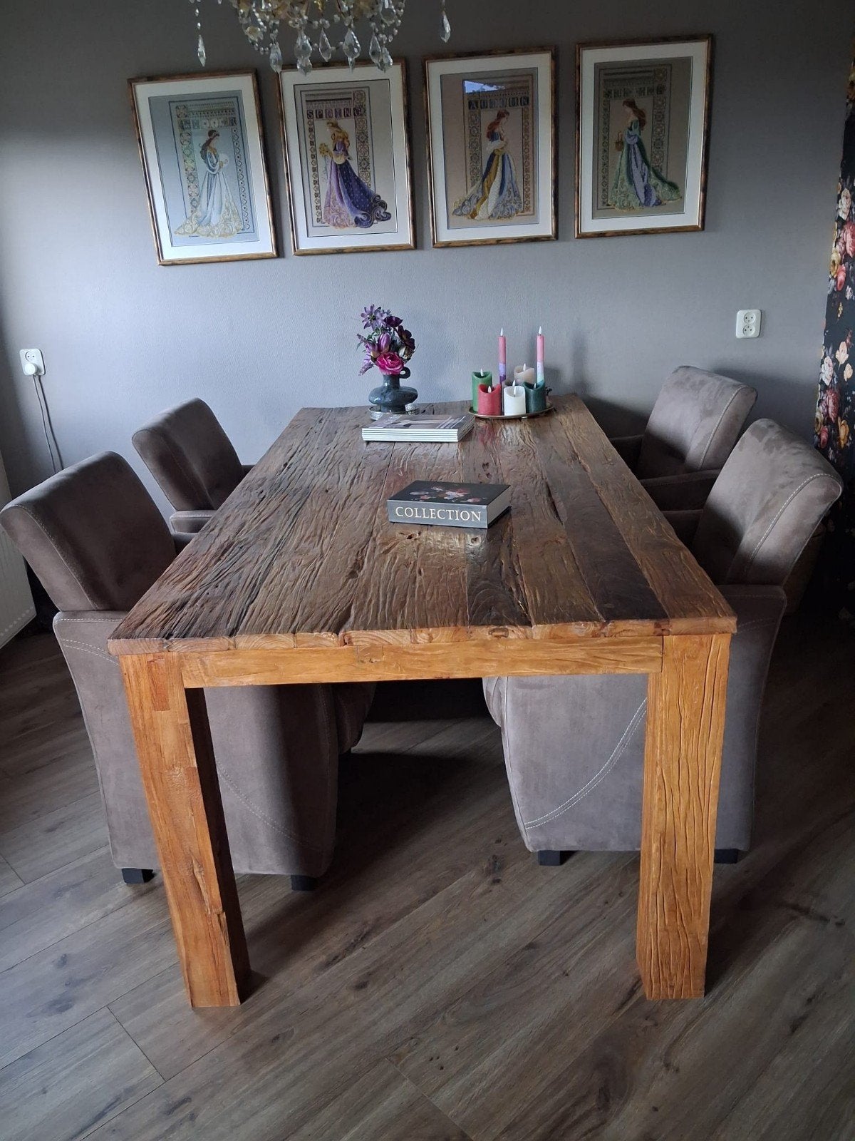 Robuuste houten eettafel - perfect voor gezellige diners, Ophalen, Gebruikt, 50 tot 100 cm, Rustiek, Industrieel