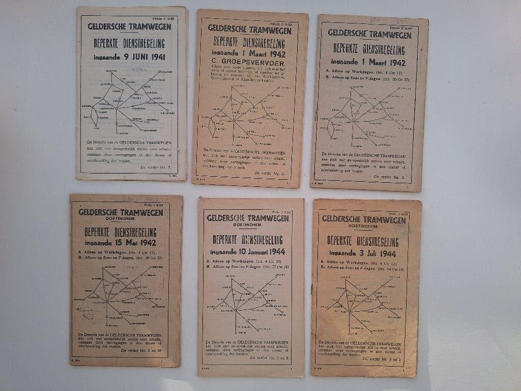 G.T.W.,beperkte dienstreg. '41 '42 '44 zie tekst., Verzamelen, Ophalen of Verzenden, Zo goed als nieuw, Tram, Boek of Tijdschrift