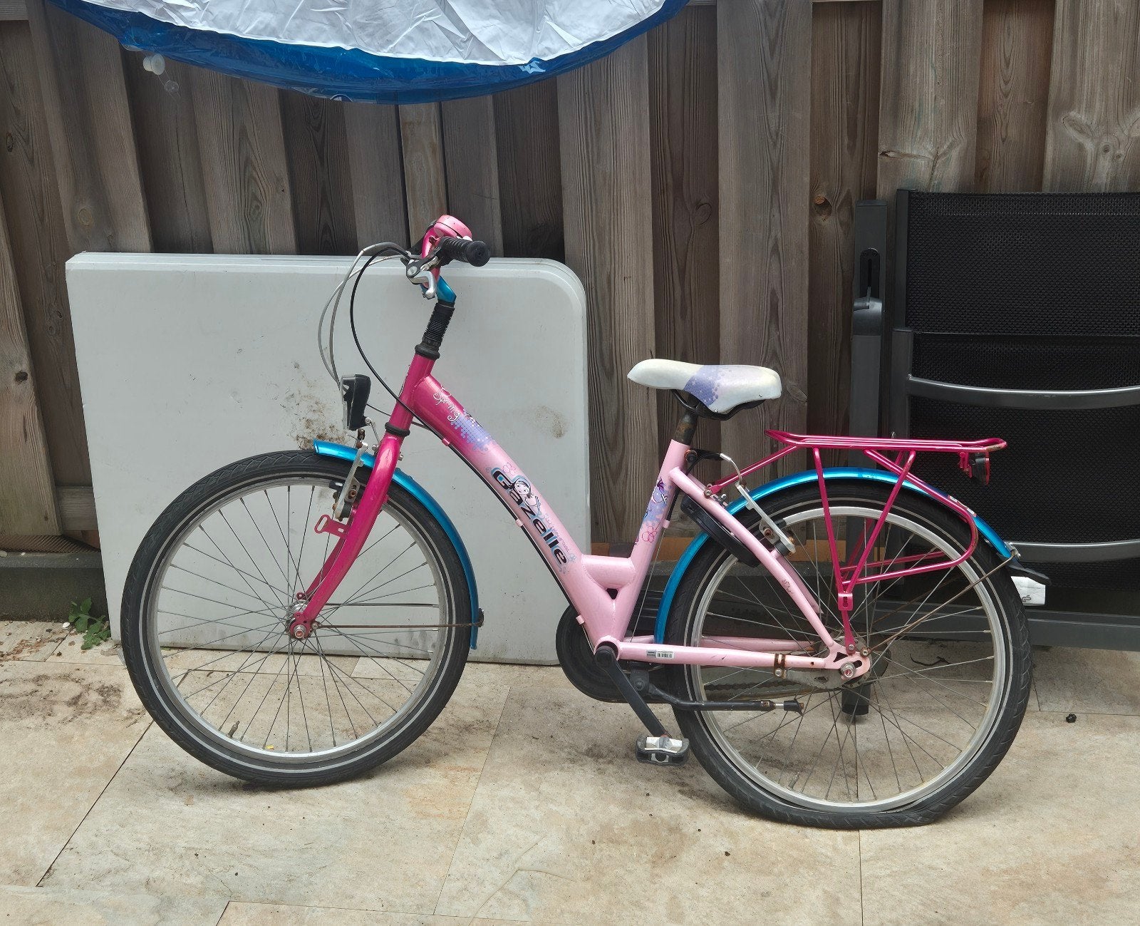 Roze Gazelle meisjesfiets - 22 inch, Fietsen en Brommers, Ophalen, Gebruikt, 22 inch