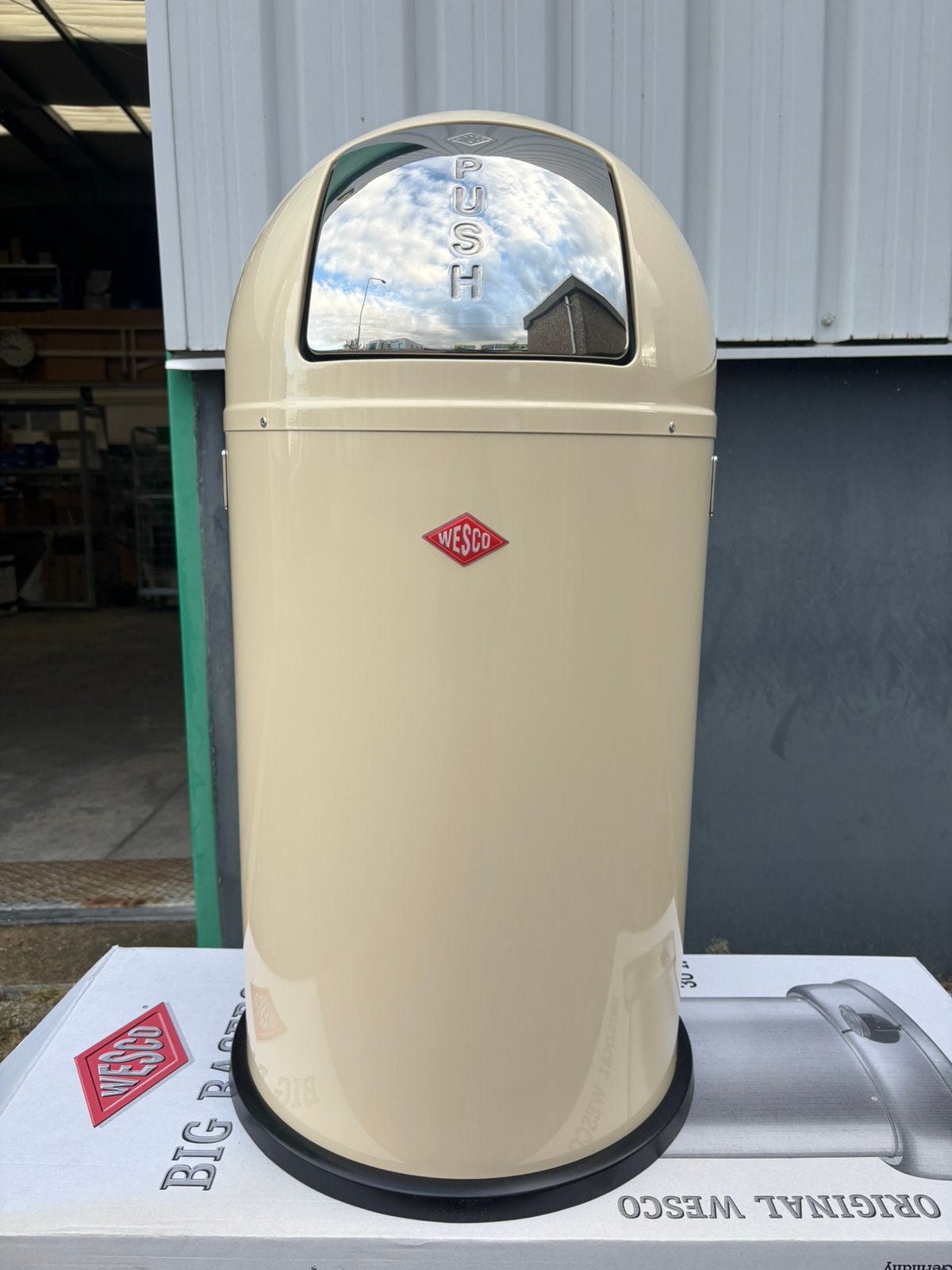 Wesco pushboy afvalemmer 50 liter, Huis en Inrichting, Woonaccessoires | Prullenbakken, 40 liter of meer, Ophalen of Verzenden