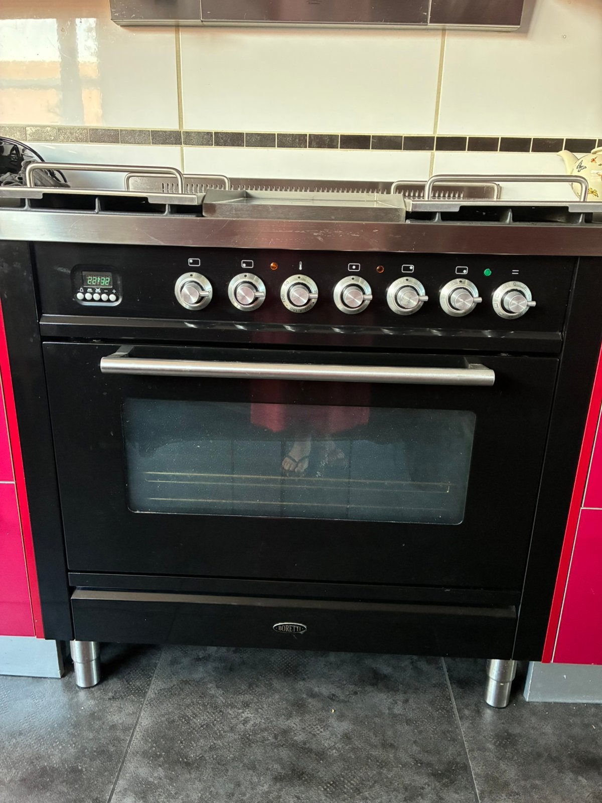 Boretti gasfornuis met oven., Witgoed en Apparatuur, Ophalen, 60 cm of meer, Zo goed als nieuw, Gas