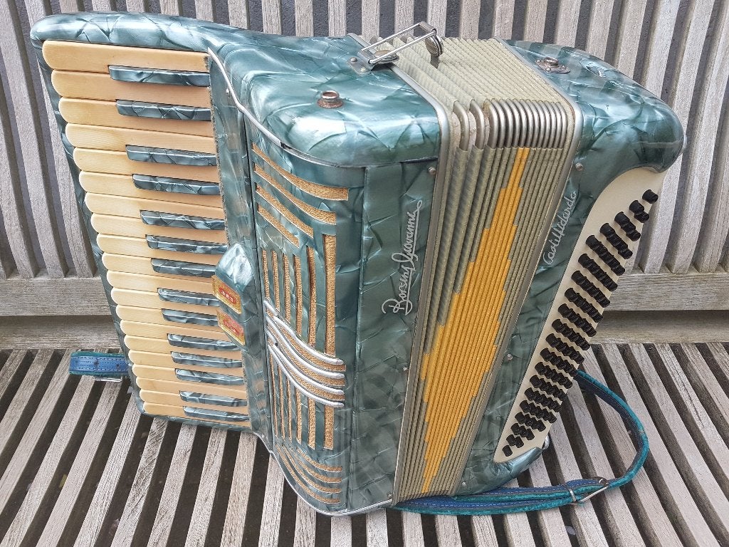 Giovanni Borsini Castelfidardo accordeon, Muziek en Instrumenten, Accordeons, Gebruikt, Met riemen, 80-bas, Toetsaccordeon