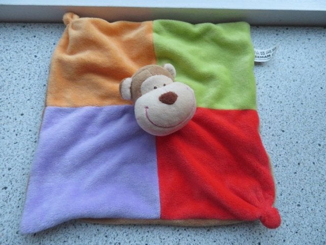 Knuffeldoek aap of aapje merk Eddy Toys of Zeeman, Ophalen of Verzenden, Zo goed als nieuw, Aap, Met label