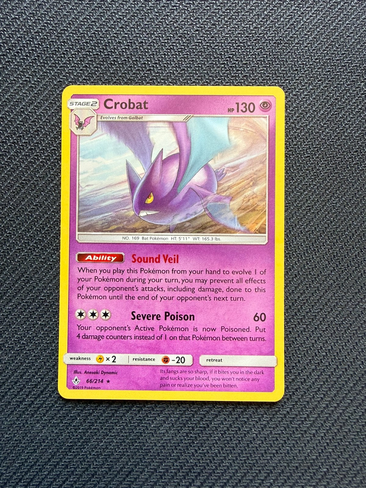 Crobat 66/214 Holo Unbroken Bonds Pokemon, Ophalen, Nieuw, Losse kaart