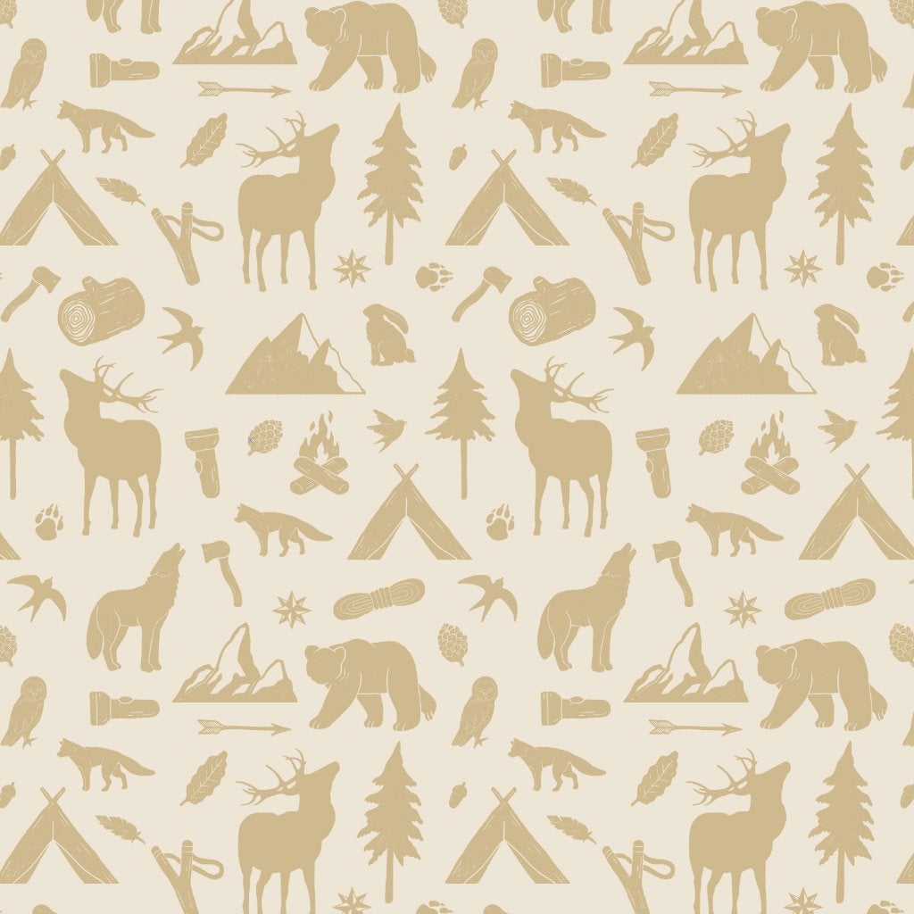 Kinderbehang Wild Forest Oker Little Amour, Nieuw, Ophalen of Verzenden, Little Amour, Info@littleamour.nl