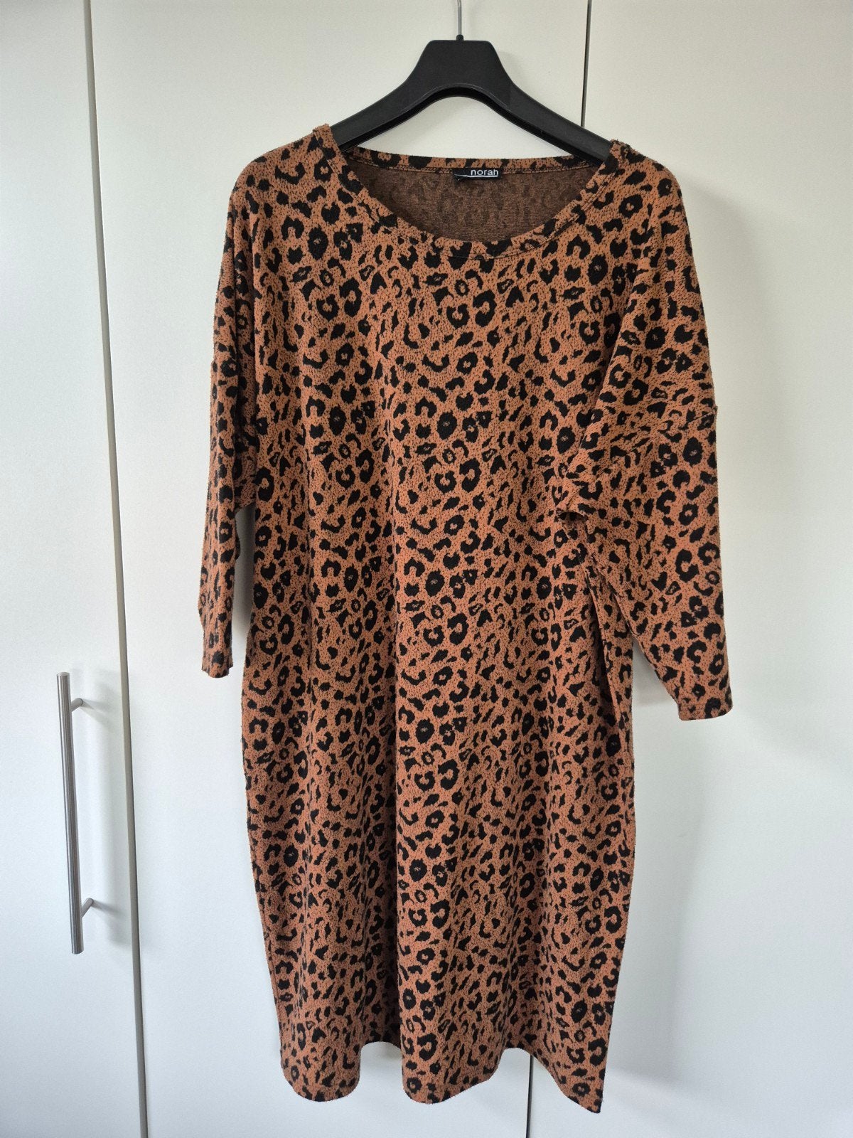 Norah tuniek jurk met luipaardprint - Maat 46, Kleding | Dames, Bruin, Maat 46/48 (XL) of groter, Ophalen of Verzenden, Norah