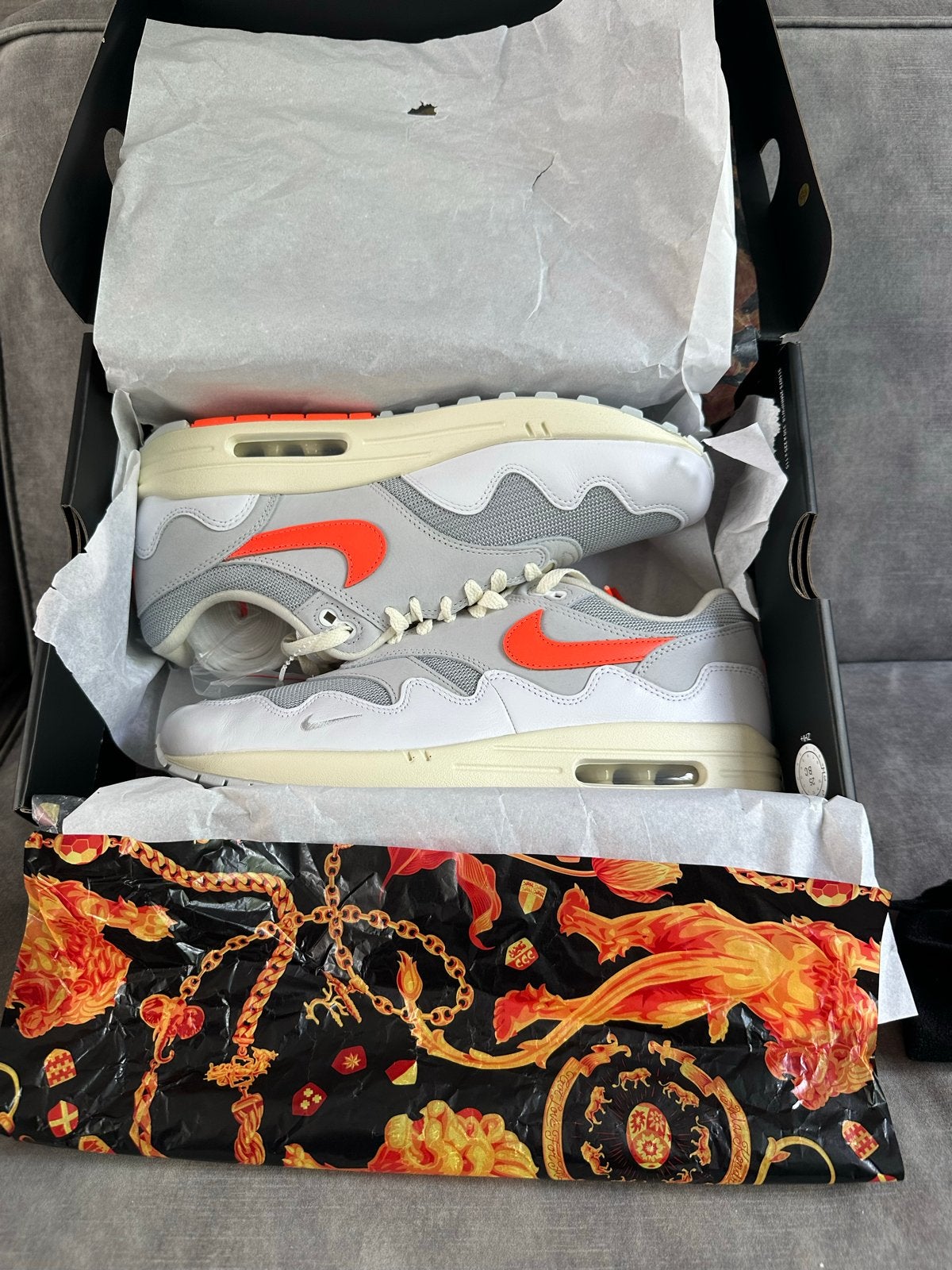 Nike Air Max 1 x Patta 'Waves' met armband, Ophalen of Verzenden, Nieuw, Wit, Sneakers of Gympen