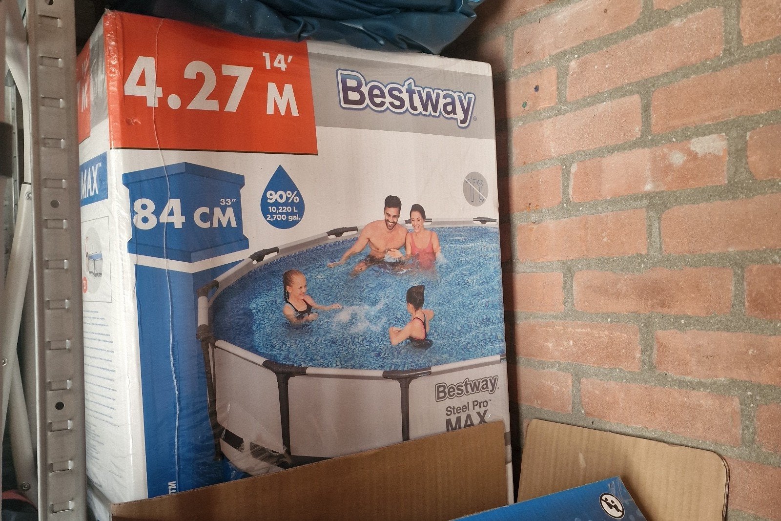Bestway Steel Pro MAX Opzetzwembad 4.27m x 84cm - Nieuw!, Ophalen, 80 tot 120 cm, Rond, 300 cm of meer