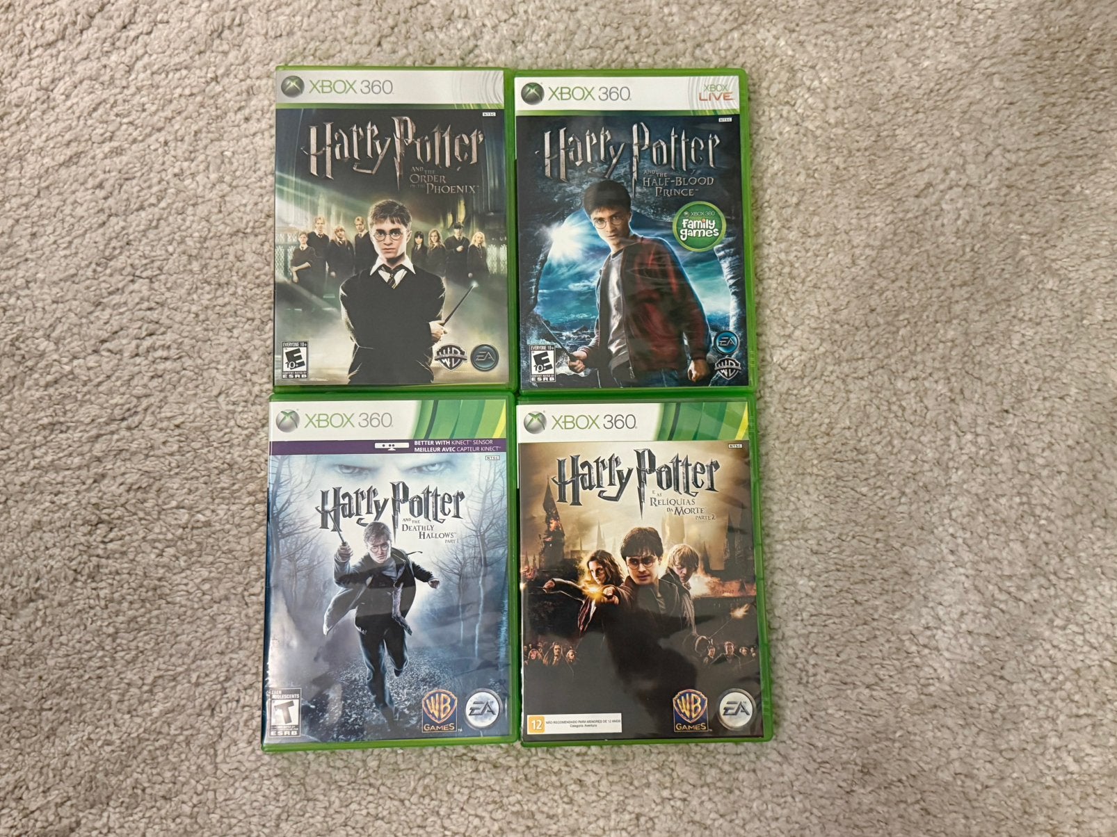 Harry Potter Xbox 360 Collection – 4 Movie Games, Avontuur en Actie, Verzenden, 1 speler, Zo goed als nieuw
