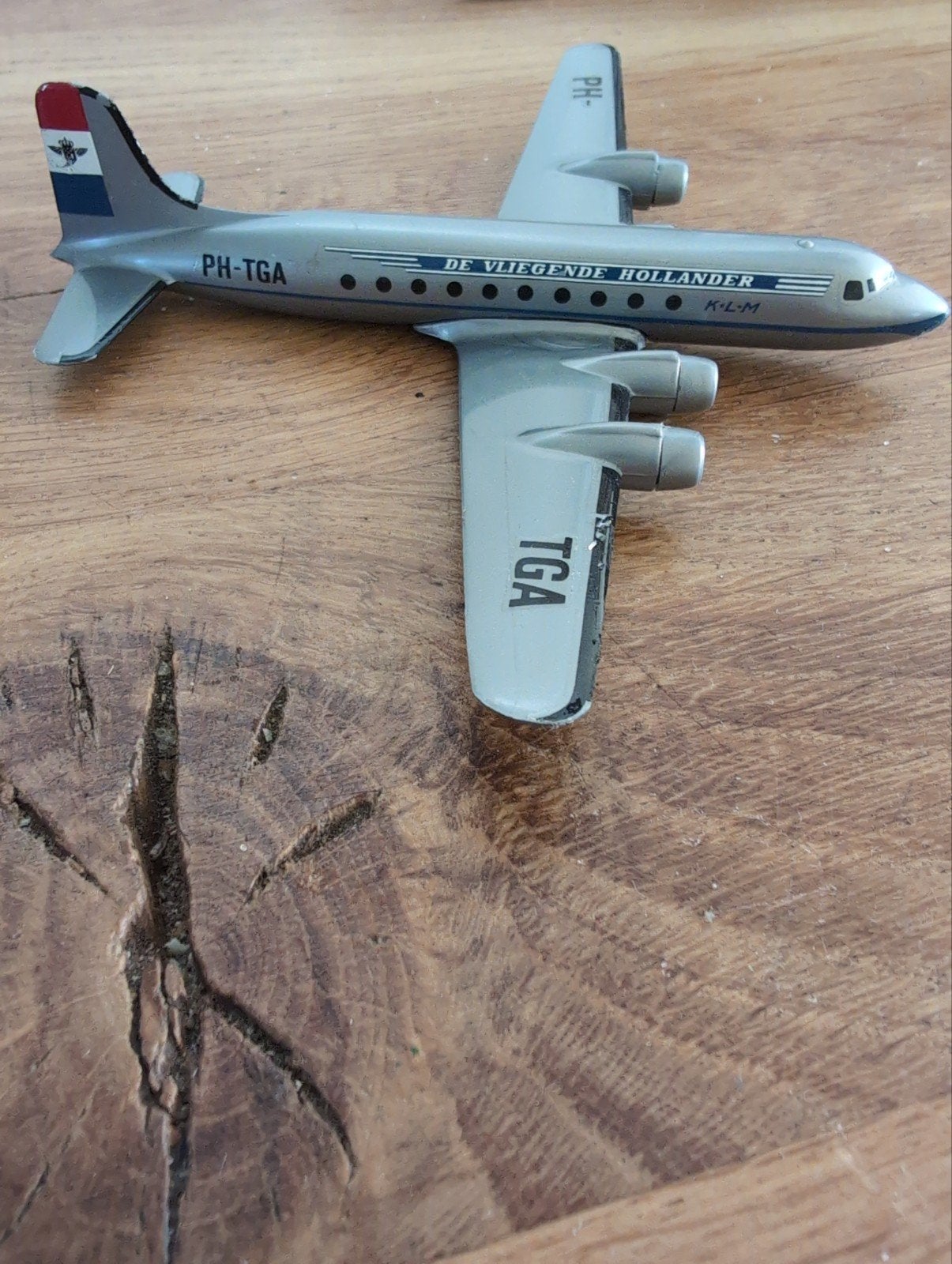 DC-6 miniatuur vliegtuig KLM, Ophalen of Verzenden, Schaalmodel