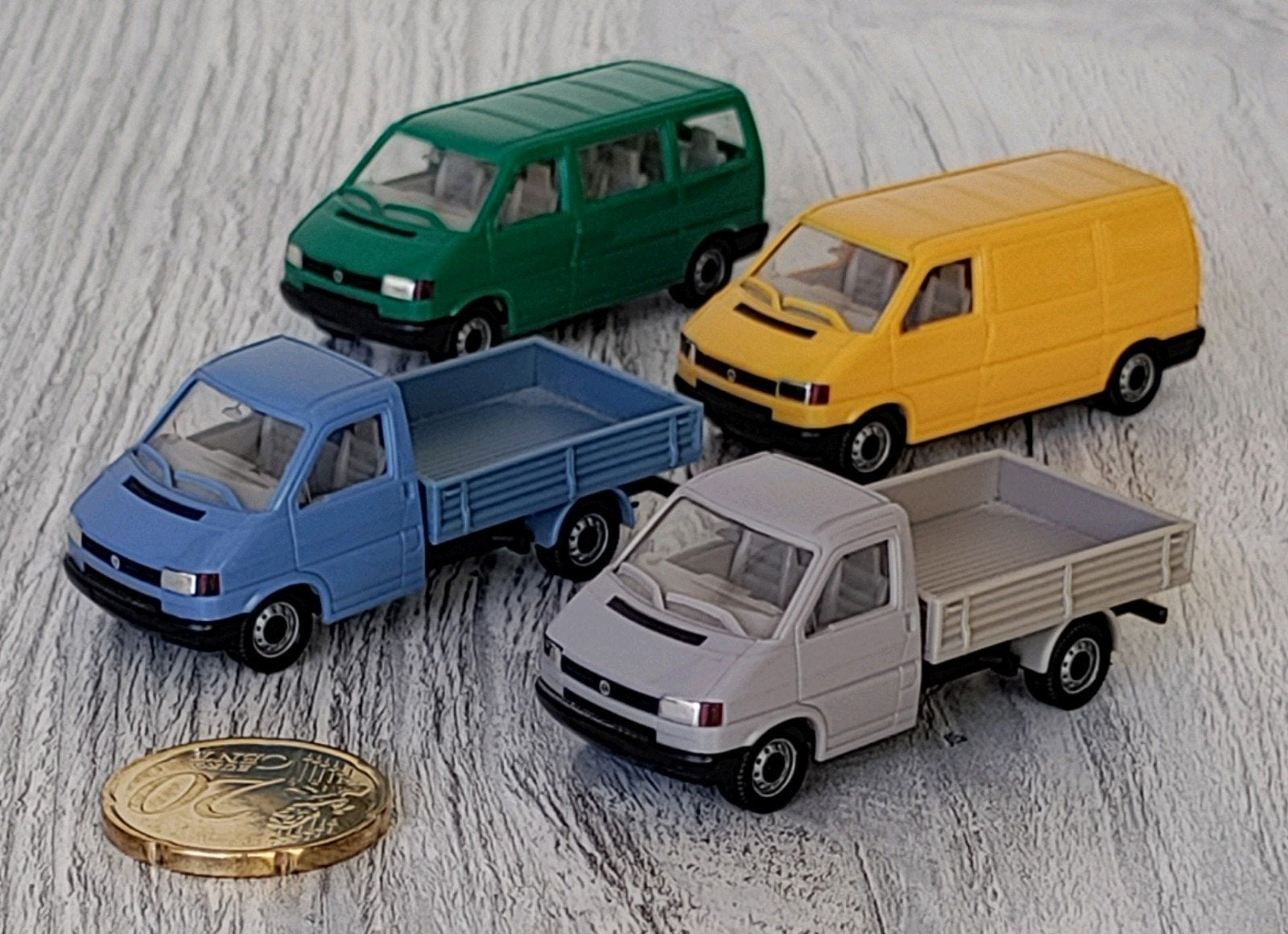 Herpa 1:87 VW Caravelle & Transporter Set, Ophalen of Verzenden, Zo goed als nieuw, Auto, Herpa