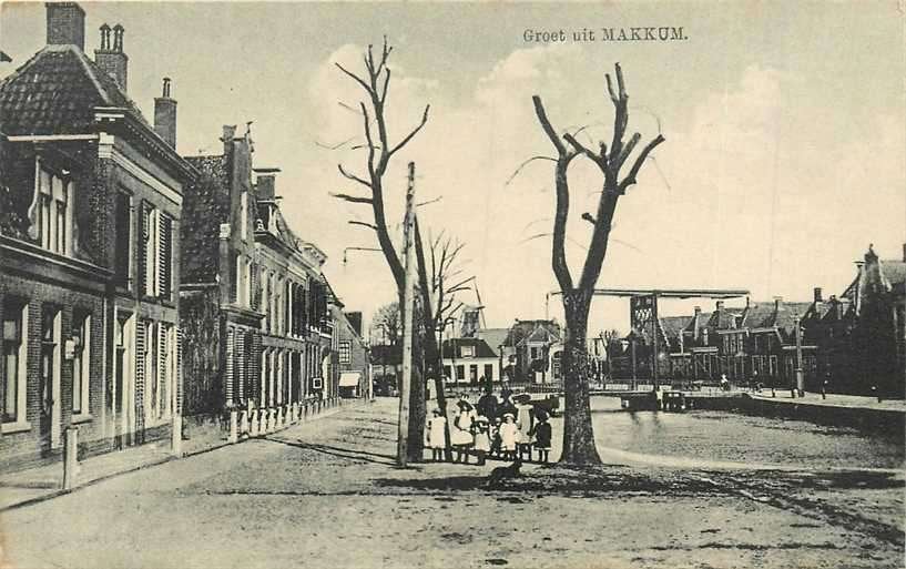 380-701-001 Makkum, Verzamelen, Ansichtkaarten | Nederland, Verzenden, Voor 1920, Friesland
