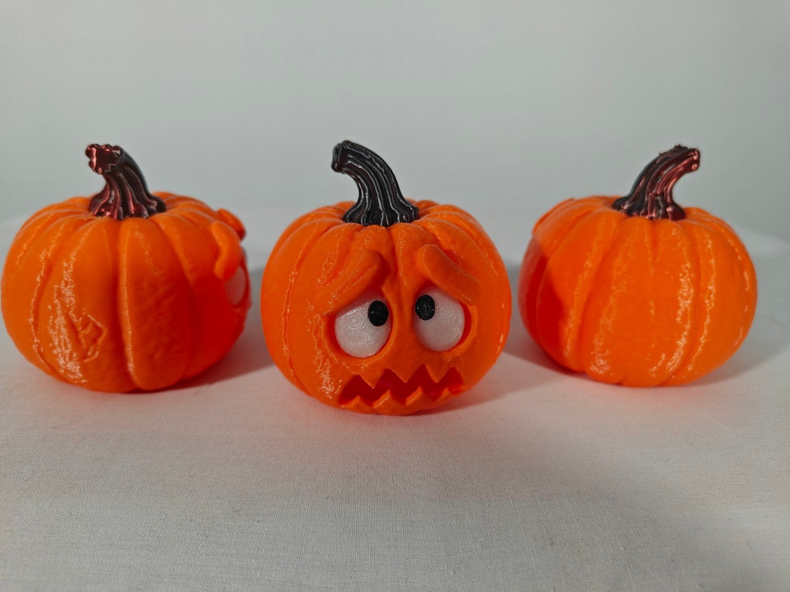 Halloween pompoenen – set van 3 – herfstdecoratie, Ophalen of Verzenden, Nieuw, Versiering, Halloween of Griezel