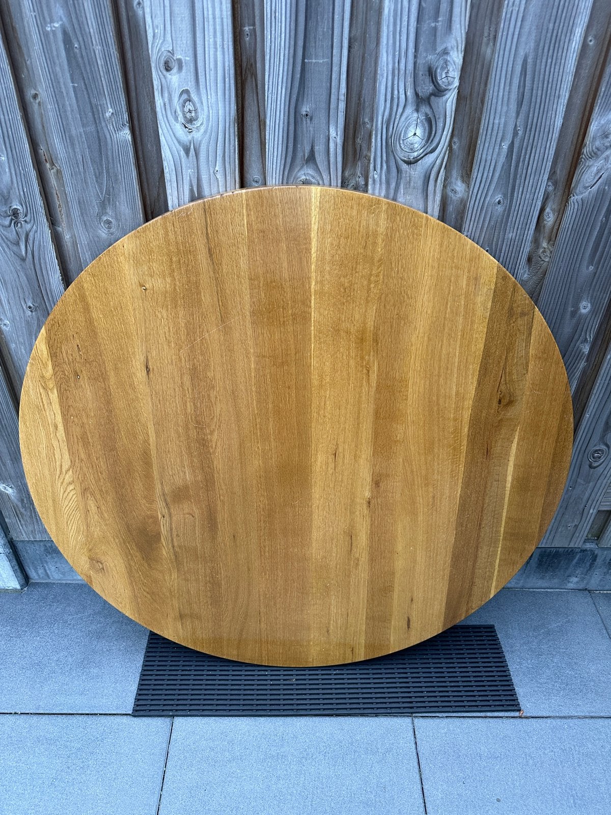Massief eiken tafelblad rond 120 cm, Huis en Inrichting, Ophalen, Gebruikt, Tafelblad, 100 tot 150 cm