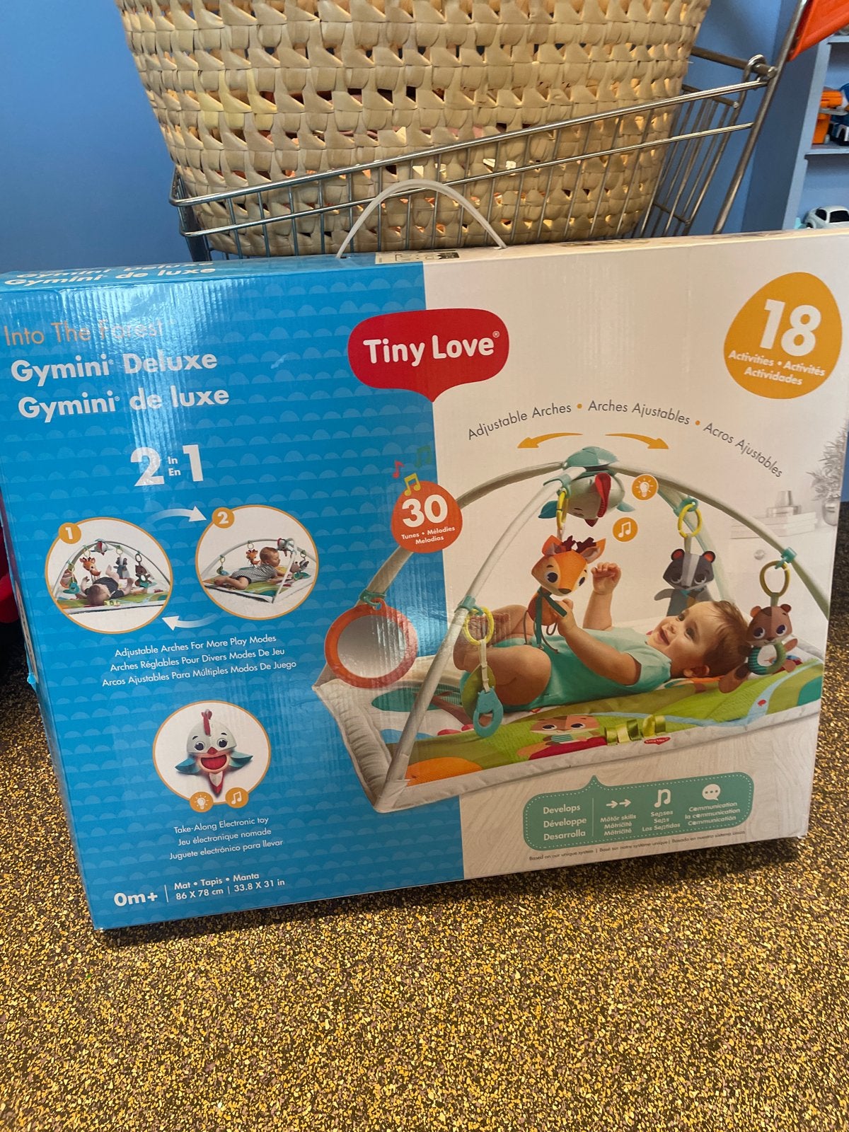 Tiny Love Gymini Deluxe Speelkleed met speelbogen, Ophalen, Zo goed als nieuw, Speelkleed, Met geluid