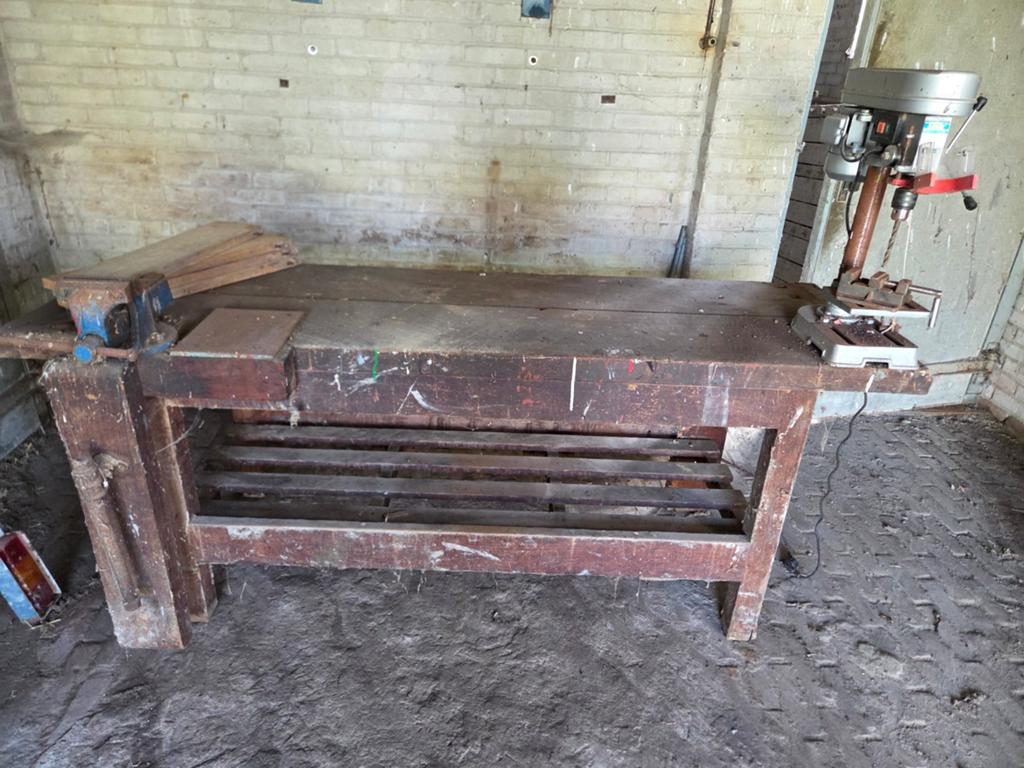Te koop werkbank, Ophalen, Gebruikt, Bankschroef