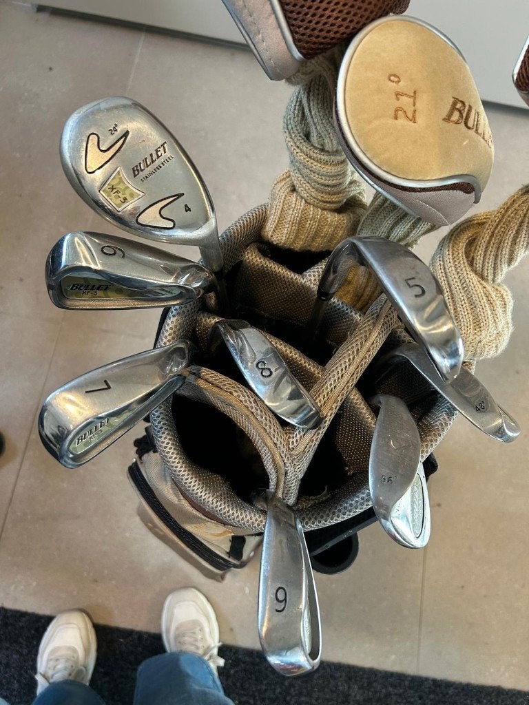 Complete golfset Bullet XF-3 met clubs, tas en kar, Sport en Fitness, Ophalen, Gebruikt, Set, Overige merken