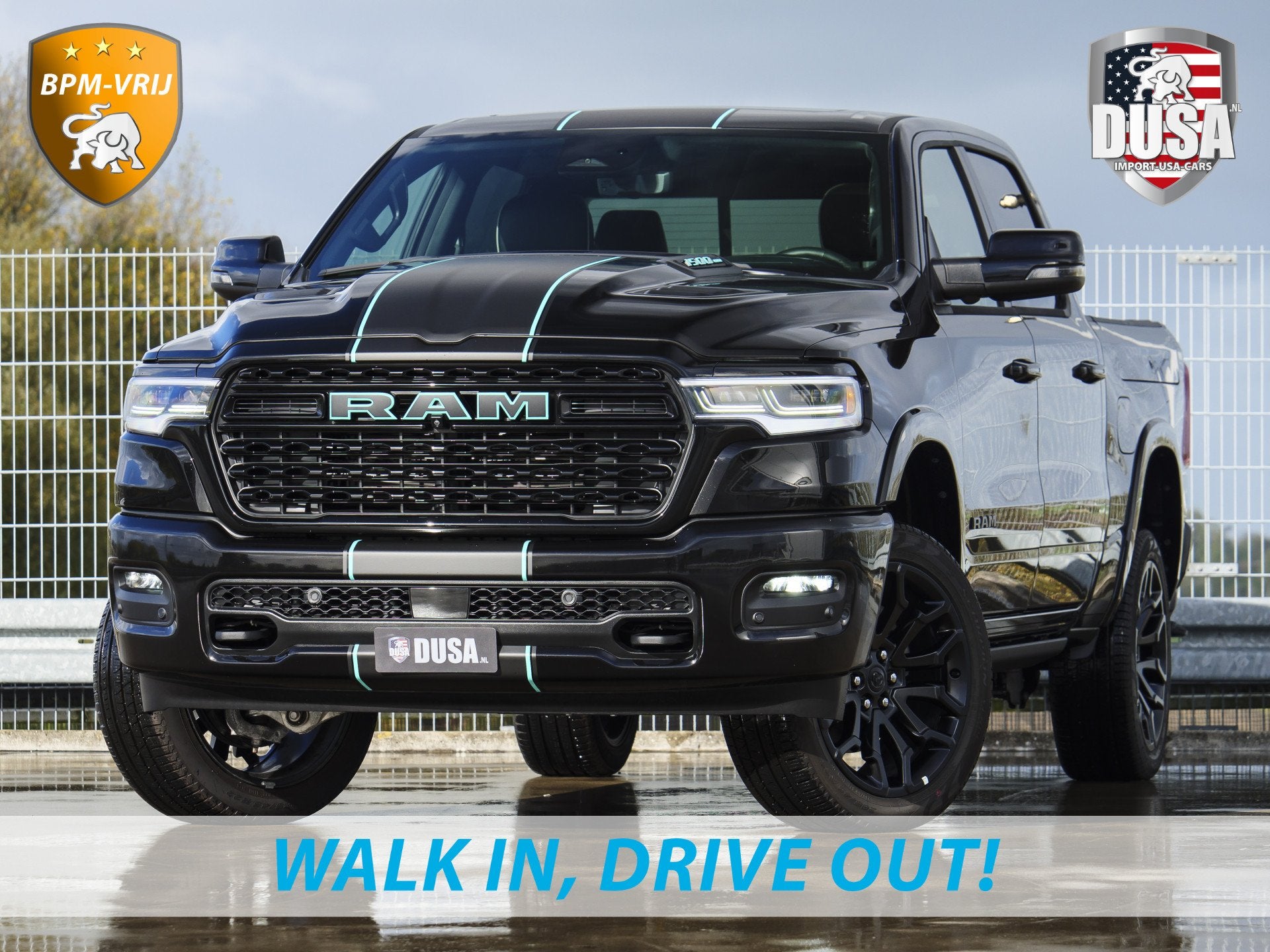 Dodge Ram | 1500 | Limited | 3.0L Twin-Turbo I6 | High Outpu, Automaat, 2438 kg, Zwart, Zwart