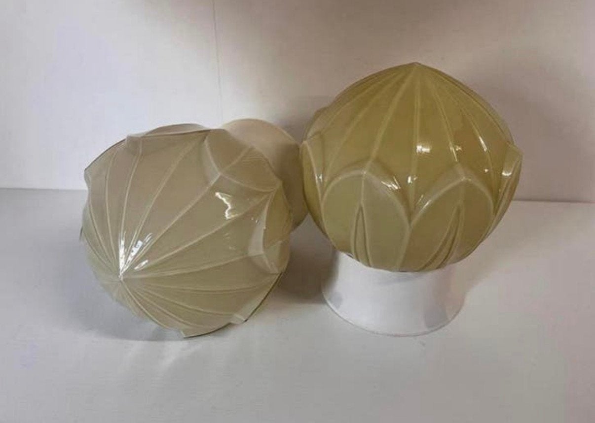 Thabur tulpenknop zacht geel creme bollamp plafonnière lamp, Ophalen of Verzenden