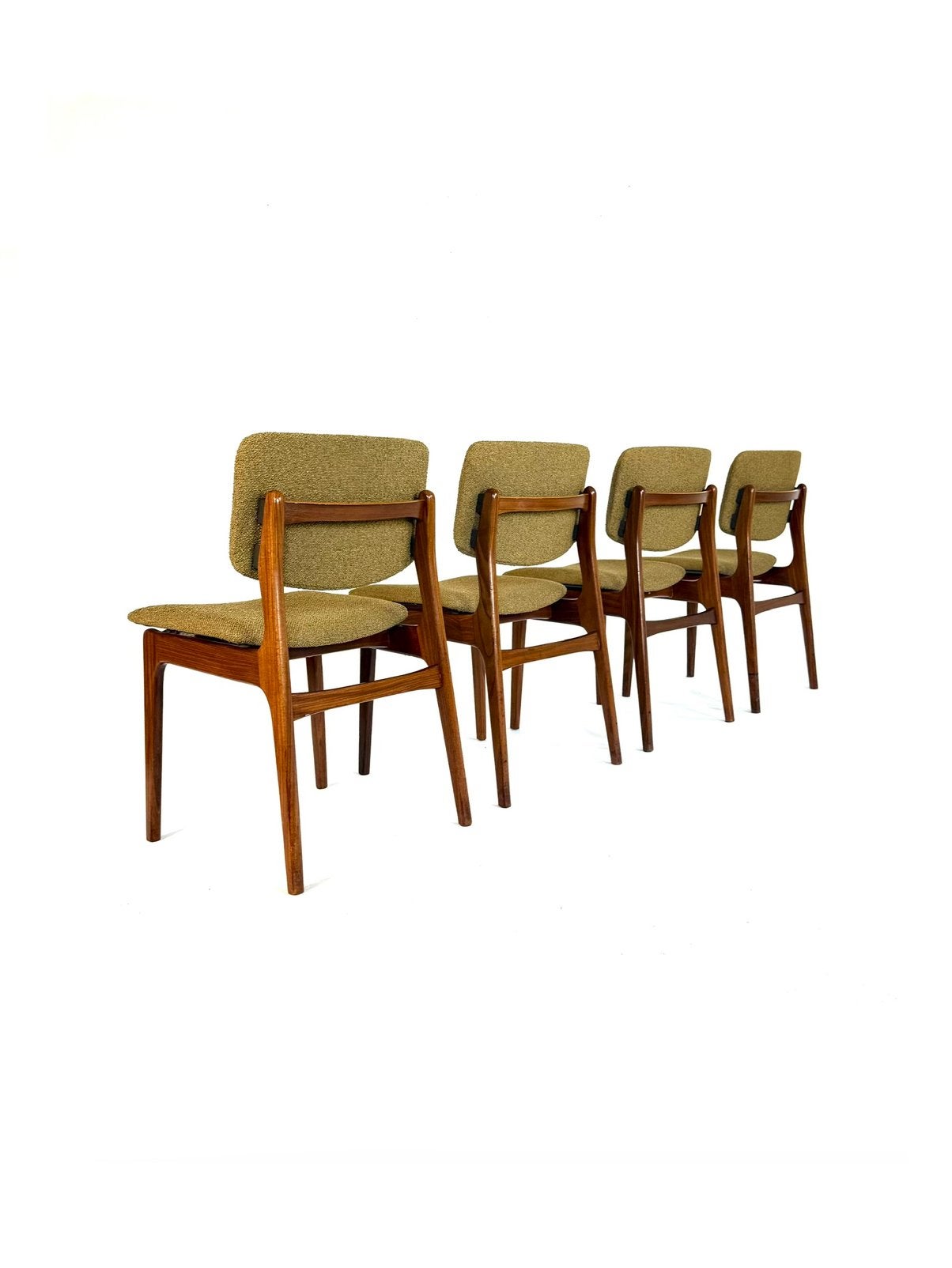 Set van 4 gerestaureerde Deense eetkamerstoelen ‘60, Huis en Inrichting, Stoelen, Ophalen of Verzenden, Zo goed als nieuw, Vier