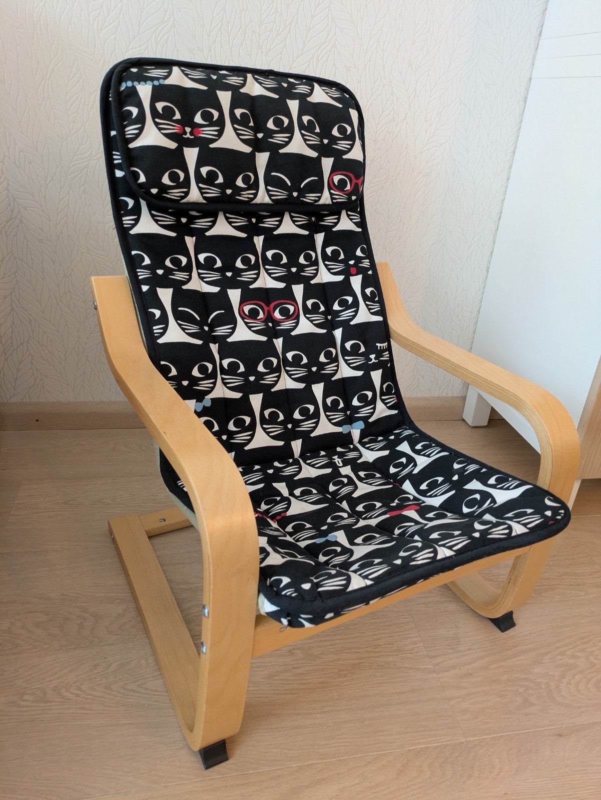 IKEA Poäng kinderfauteuil inclusief kussen "katten", Ophalen, Gebruikt, Overige typen