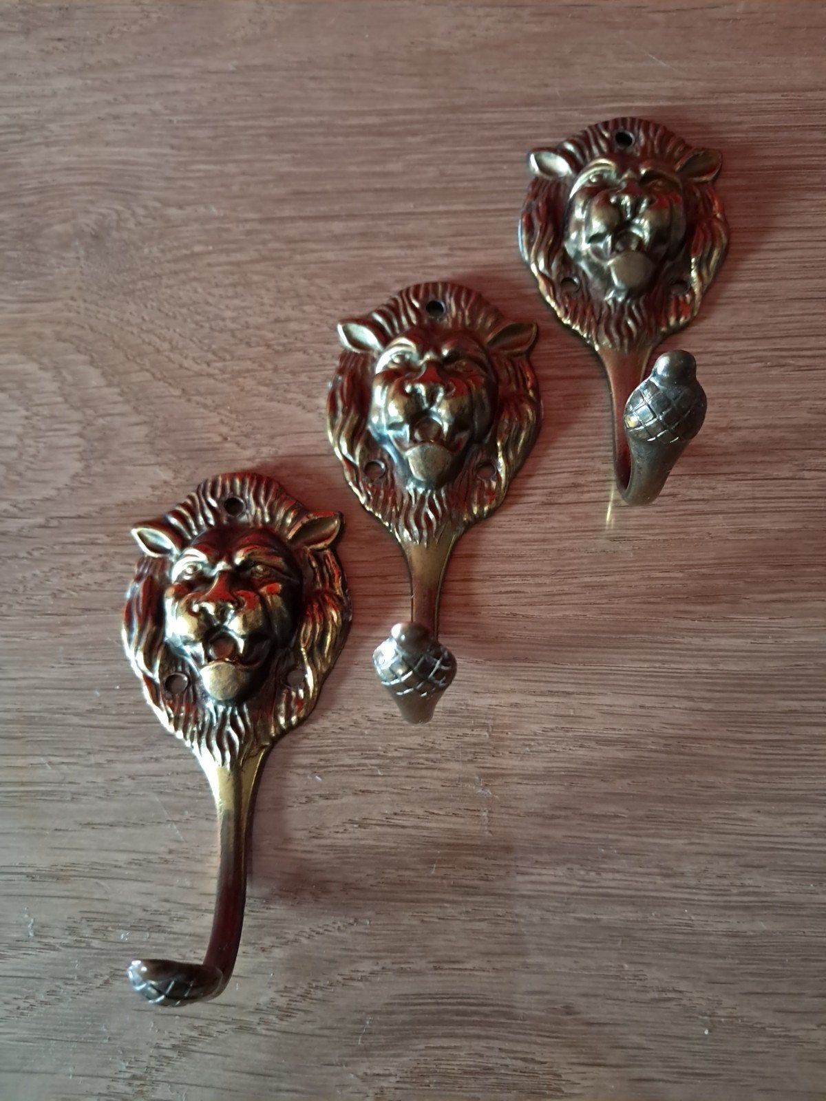 Vintage messing kapstokhaken., Antiek en Kunst, Ophalen of Verzenden